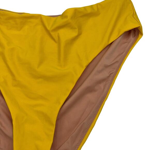 New NWT J. Crew Yellow High Rise Bikini Swim Bathing Suit Bottom Women's Size 3X - Picture 3 of 8